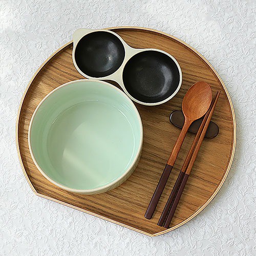 나무 반달 트레이 에쉬우드 내추럴