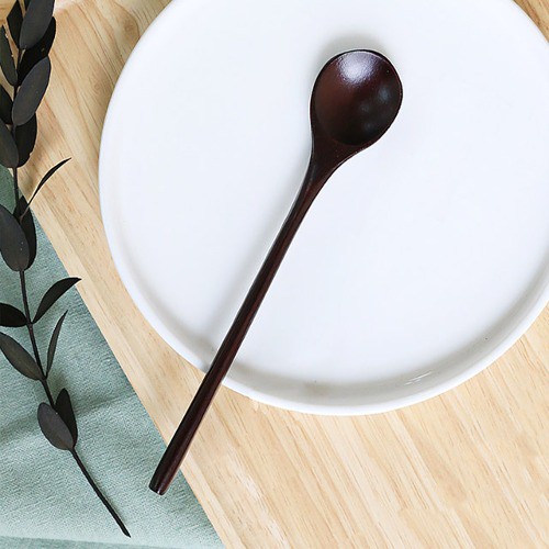 나무 옻칠 고급 티스푼 소