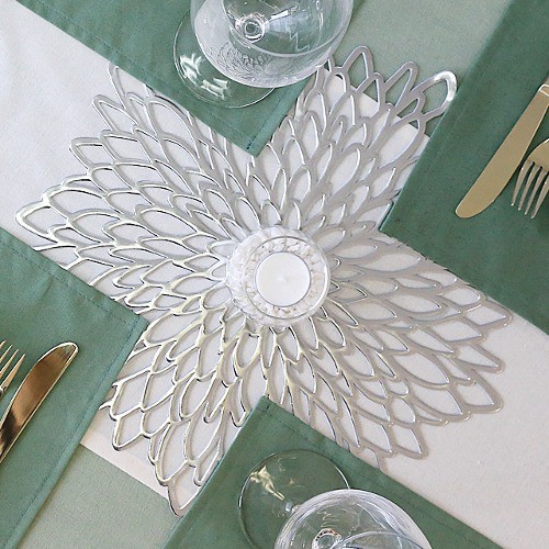 다알리아 테이블매트 실버