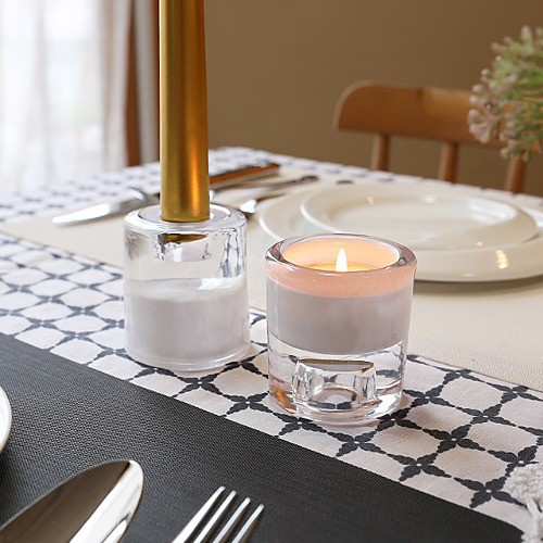 러브온 티라이트&테이퍼 캔들홀더 화이트