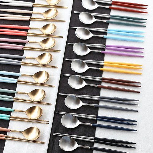 몽블랑 스텐 티타늄 실버 수저세트