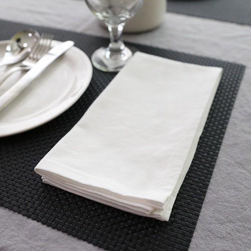 퓨어 워싱 면 화이트 냅킨 키친크로스